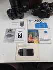 Vintage Minolta X-700 35mm Camera With 3 Lenses  28mm 50mm  70-150mm Untested 