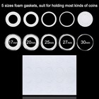 100p 30mm Clear Round Coin Capsules Plastic Coin Holders  white Gaskets box -