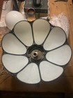 Vintage White Daisy Style Slag Glass Chandelier