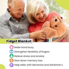 Fidget Blanket For Adult With Dementia Fidget Dog Blanket For Hand Busy Exerc   