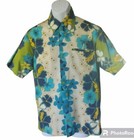 Vintage 60s Pacific Isle Creations Of Hawaii Men s  Floral Tropical Shirt Small
