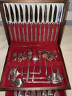 Vtg 1847 Rogers Bros Silverplate Flatware Service For 12 W  23 Teaspoons   Chest