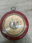 Vtg German Selsi Barometer Wall Hanging Wood Frame Stormy Rain Fair
