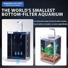 3 Gallon Aquarium Fish Tank  Self-cleaning Betta Tank With Filter And Light