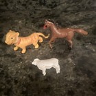Vintage Tiger Sheep Horse Plastic Toys Miniature