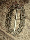 Vintage 1960 s Big Art Nouveau Style Buckle Antique Gold Tone 4 1 2  Vg