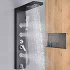 Stainless Steel Rain waterfall Shower Panel Tower System Shower Massage Body Jet