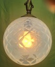 Vintage Opalescent Mcm Mid Century Modern Swag Lamp Ceiling Light
