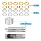 50x Grommet Tool Kit 3 4  Copper Grommets Eyelets With 3pcs Install Tool