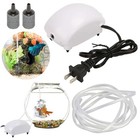 Silent Aquarium Mini Bubble Air Stone Aerator Fish Tank Hydroponic Oxygen Pump