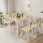 5 Piece Dining Table Set Wood Dining Table W  4 Chair For Kitchen Dining Room