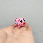 Miniature Pig Figurine Animal Pink Pig Handmade Clay Ornaments Home Decor