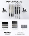 6pcs Art Mechanical Pencil Set With Lead Refills Case  Metal Drafting Pencil 0 5