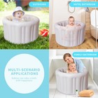 Inflatable Baby Bath Seat For Sitting Up Xl  Inflatable Soft Tub For 24-36 Mo   