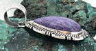 Navajo Robert Shakey Charoite Pendant Sterling Silver Great Quality