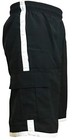 Men s Cargo Bathing Suit Striped Board Surf Short Swim Trunks Black Xl