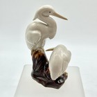 Porcelain Heron Bird Figurine Shorebird Family Nature Decor