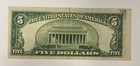 U s  - 1950 A  5 00 Federal Reserve Note  partial Offset Printing Error 