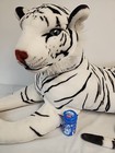 Melissa   Doug White  Tiger Giant Stuffed Animal Jumbo Plush 5 Feet Long   60 