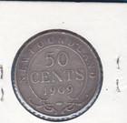 1909 Newfoundland Fifty Cent Silver Coin