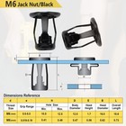 Black M6 Jack Nut With Installation Tool Threaded Insert Petal Srew Anchor