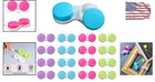 Mini Contact Lens Case Set 16 Pack Colorful Portable Storage Box