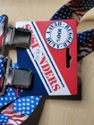Adjustable Heavy Duty Suspenders U s a  Flag 2  Wide Braces Red White Blue - New