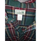 L l  Bean Red And Green Button Up Flannel Plaid Shirt 100  Cotton Size Medium