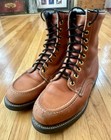 Vtg 80s Thorogood Usa Men s 8 D Heritage 6  Moc Toe Work Boots Tobacco Leather