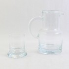 Clear Glass Bedside Carafe Water Pitcher With Glass