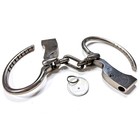 Excellent Antique Tower Double Lock Handcuffs     Sheriff s  Ca  1880 s W key