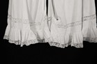 Antique French Victorian White Cotton Bloomers 26  Waist  Excellent Condition