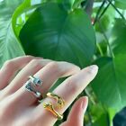 Silver Gold Plated Love Hug Knuckle Rings Open Finger Women Men Gift Adjustable
