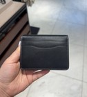 Coach Bandit Silver black Refined Calf Leather Card Case Wallet