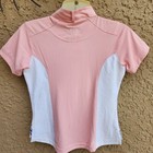 Equine Couture Childrens Cara Show Shirt  Pink And White  Large  Nwt