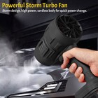 Cordless Leaf Blower 36000rpm Handheld Electric Turbo Fan W  2 Batteries Charger