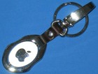 Rare Vintage Apple Mac Logo 1990 s Chrome Professional Promo Keychain Snap Ring