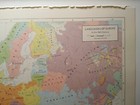 Vintage Languages Of Europe Atlas Map 1962 Rand Mcnally Cosmopolitan World Atlas