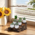 3-tier Wood Display 3 14 Inches X 9 44 X 4 33 Inches  Carbonized 