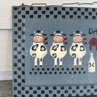 Vintage Cow Wood Wall Plaque Dairy Farm Farmhouse Decor Hand Painted Folk Art