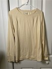 L l bean Waffle Knit Long Sleeve Tee In Cream