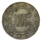 1853 Three Cent Silver Piece  Choice Vf- Smh- 2613