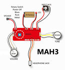 Mah3 No Solder Cigar Box Guitar Amp Amplifier Harness 3w Volume Tone Od Hdph 