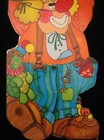 Vintage Birthday Greeting Card Clown Snail   Turtle chrome  Gilded Gold Hallmark