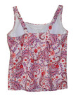 Lands  End Tankini Swim Top Chlorine Resistant 16w Underwired Pink Paisley New