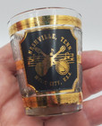 Nashville Tenn  Music City U s a  Souvenir Shot Glass Black An Gold Trim