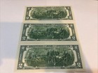 3 New Uncirculated  2  five  Dollar Bill Note  Usd Bep --2017