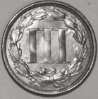 1866 Three Cent Nickel - Bu -  c2700 Free Shipping