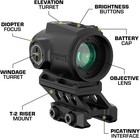 Swampfox Raider 1x20 Micro Prism Scope 6 Moa Red green Dot Sight And Brc Reticle