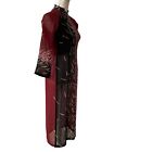 Cheongsam Qipao Chinese Traditional Sheer Dress Tunic Side Slits Size Small 